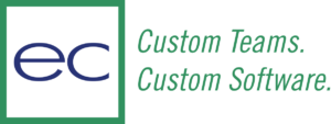 EC Group logo with the tagline 'custom teams, custom software'
